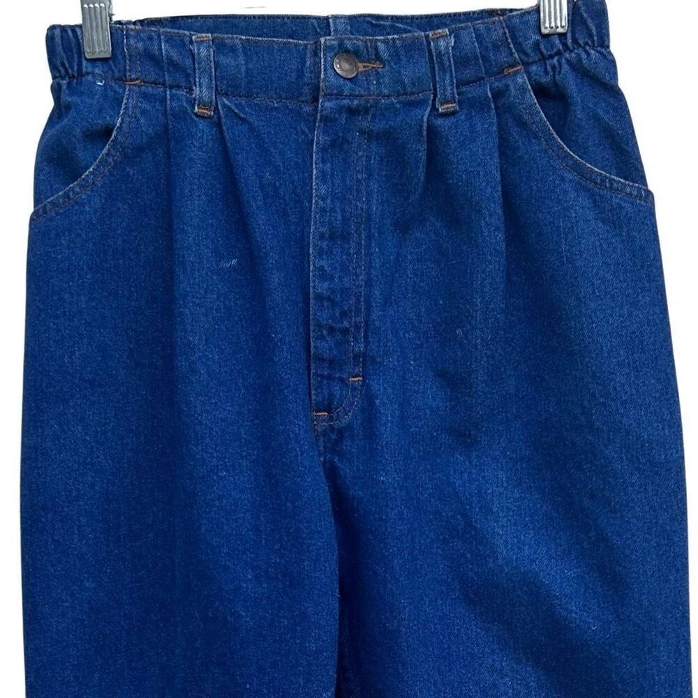 Vintage 90's Wrangler Mom Jeans Women's Size 12 Blue Denim Relaxed Fit - Picture 2 of 11
